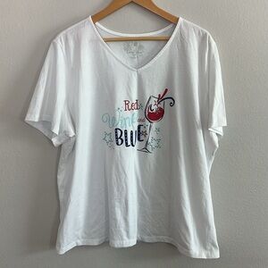 Coral Bay white T-shirt with design